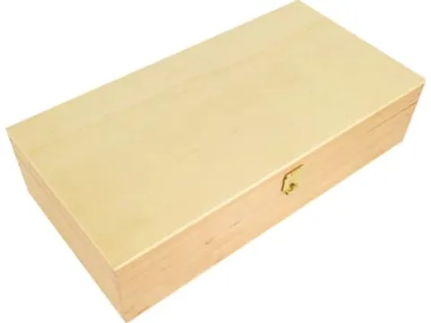 Tekendoos 24x12.5x6cm ongelakt beukenhout 3 vakken