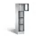 Lockerkast 1800x420x500mm 1x4 vakken Cilinderslot, Sokkel, RAL7021