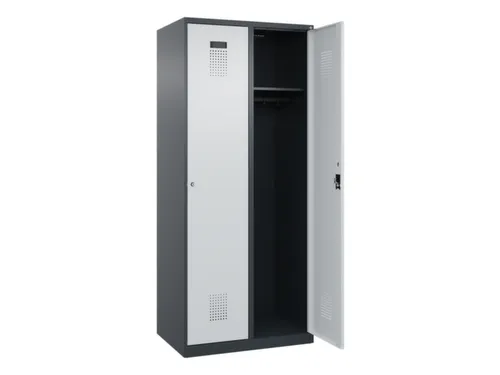 locker,HxBxD 1850x800x500mm,2vak,vak B 400mm,cil.-slot,staand op vloer