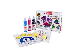 Stickerverf Bruynzeel met 2 sjablonen assorti 4 stuks - 5
