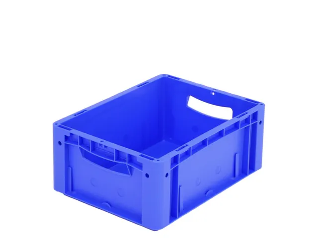 Euronorm Stapelkrat 170x400x300mm Wanden/bodem Gesloten Blauw 16l