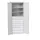 universele kast,HxBxD 2000x800x550mm,3xStalen bodem,8lade(n)