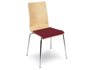 Houten Kuipstoel Zitschaal Beuken Stofbekleding Bordeaux 4 Stuks - 1