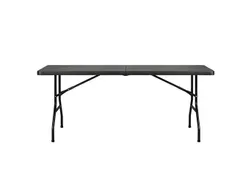 BRASQ Vouwtafel Zwart 180x70x74 cm FT180