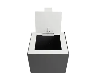 V-Part Top met klepdeksel voor Modulaire Afvalbak 85 en 90 L Wit - 2