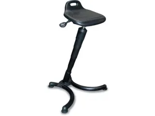 Stahulp Staal H 670-910Mm Pu-Schuimzitting Zwart Schuine Zuil Gasveer - 2