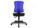 Siège Bureau Pivotant Assise Noir Dossier Maille Bleu