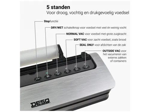 DESQ 8000 Vacumeermachine 8 liter 80 Kpa 5 standen