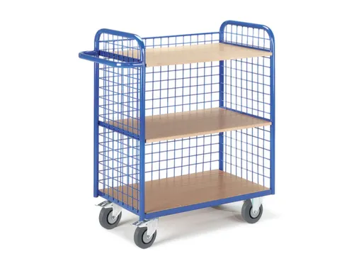 etagewagen,draagverm. 150kg,3etage(s),laadvl. LxB 1000x490mm,houtetage