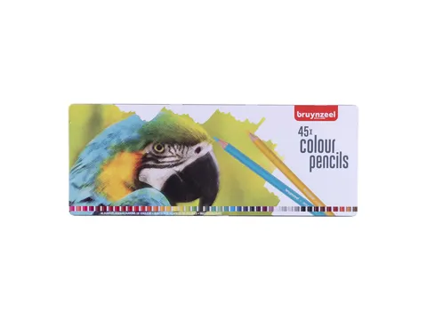 Kleurpotlood Bruynzeel Creatives papegaai blik à 45 kleuren