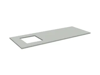 werkblad,BxD 2000x800mm,v. paktafel,blad lichtgrijs - 1