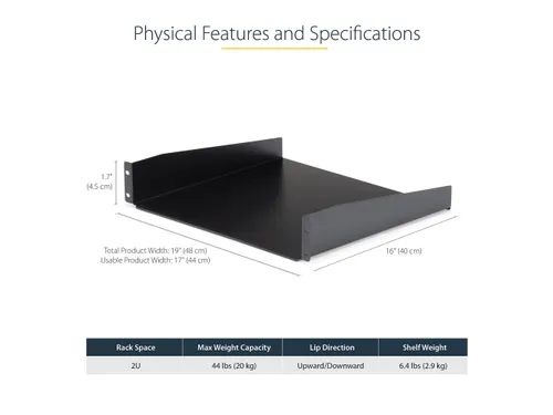 19 inch Universele Rack Mount Cantilever Shelf
