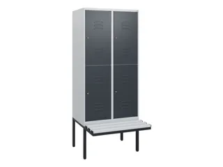 Dubbeldekse dekenkist,HxBxD 1950x800x815mm,2x2vak.,vak B 400mm - 1