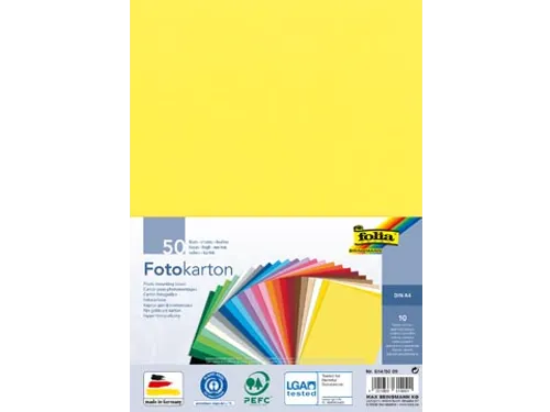 Fotokarton 50 Blad A4 assorti kleuren 300gr