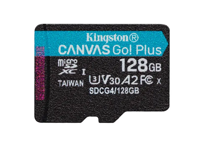 Carte microSDXC Canvas Go Plus Gen4 200 Mo/s A2 U3 V30 128 Go + adapta