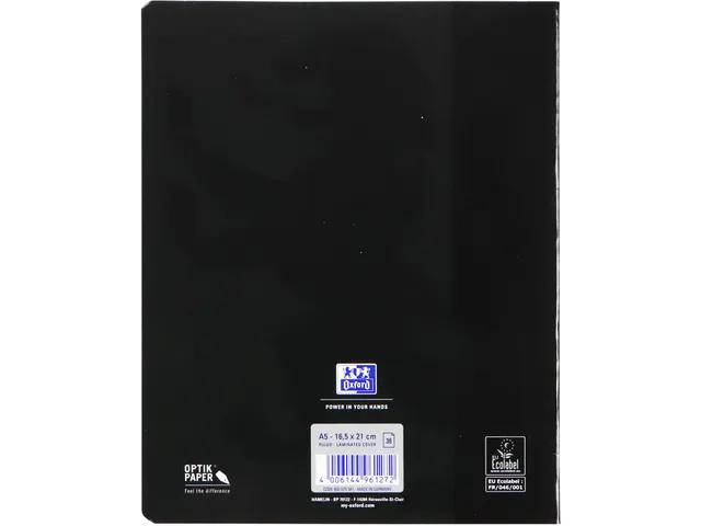 Cahier Oxford School A5 36 feuilles ligné assorti