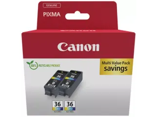 1511B025 Canon CLI-36 C/M/Y-kleureninktcartridge (Twin Pack) - 1
