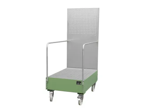 Verrijdbare Opvangbak,V. 2X200L Vat,Opvangvol. 215L