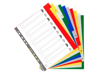 Bedrukte tabbladen numeriek assorti PP A4+ 10-delig 1-10 11-gaats - 2