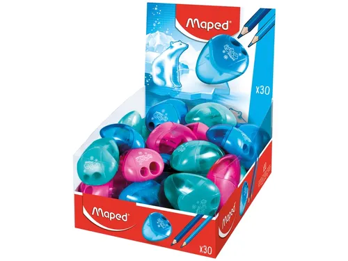 Puntenslijper Maped Igloo 2-gaats display à 30 stuks assorti