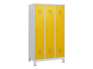 schoollocker,HxBxD 1630x900x500mm,3vak,vak B 300mm,cil.-slot,voeten - 2