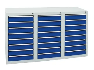 ladekast HxBxD 900x1500x500mm 24laden vergrendeling RAL7035 RAL5010 - 1