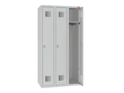 lockerkast,HxBxD 1800x900x500mm,3vak,draaigrendel,sokkel,romp RAL7035