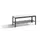 omkleedbank,HxLxD 401x1000x353mm,HPL wit,frame staal RAL7021