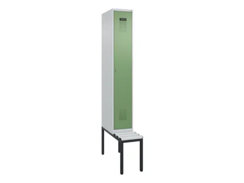 locker met bank,voor scheiding van kleding,HxBxD 2120x300x815mm,1vak