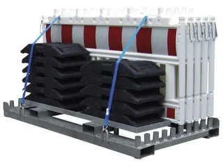 set afzethekken,10hekelementen,11voetplaten,HxL 1250x2250mm,kunststof - 2