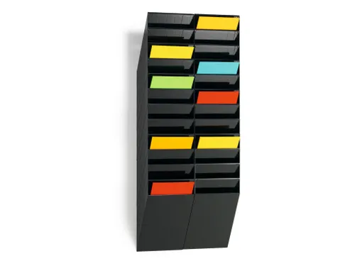 Folderhouder Durable Flexiboxx wand 12-vaks A4 staand zwart