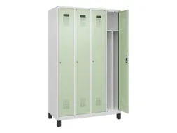 locker voor scheiding van kleding,HxBxD 1950x1200x500mm,4vak