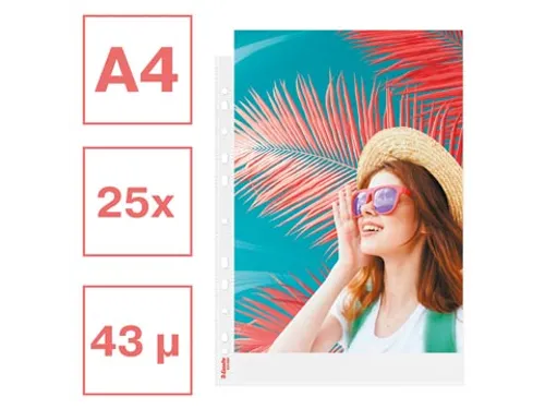 Colour'Breeze showtas A4 43micron gekorreld 25 stuks