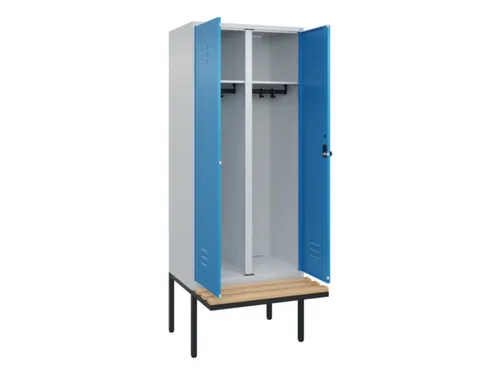 locker voor scheiding van kleding,HxBxD 2120x800x815mm,2vak