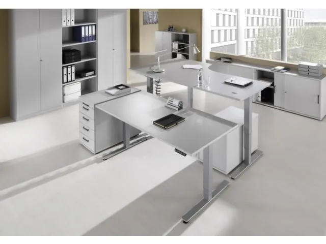 Av. régl. él. hauteur bureau assis/debout,HxlxP 630-1270x2000x1200mm