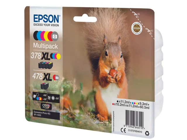Multipack 6-colours 378XL / 478XL Claria Photo HD Ink