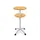 Statafel Stalen 4-Poots H 112cm Beuken Onderstel Alu Zilver