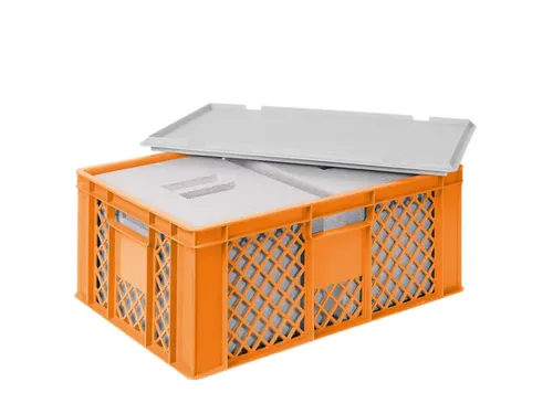 Euronorm-stapelbak,m. 2isoleerboxen,HxLxB 240x600x400mm,43/10,4l,HDPE