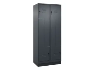 Z-garderobekast,HxBxD 1950x800x500mm,vak B 200/400mm,draaigrendel - 1