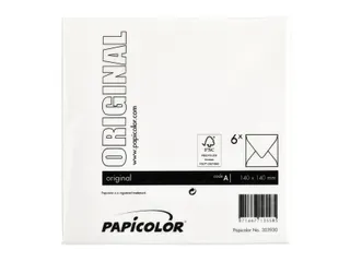 Envelop Papicolor 140x140mm Hagelwit Gegomd - 4