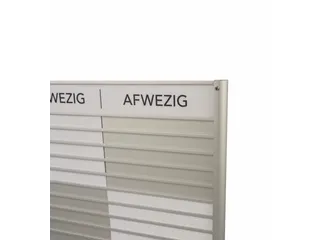 Menoor In-Uit bord 10 namen Aluminium Aanwezig/Afwezig Wit - 3