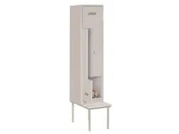 Z-garderobekast,HxBxD 2100x400x800mm,vak B 400mm,RAL7035,front RAL7035