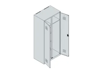 wasgoedverdeelkast,HxBxD 1850x800x500mm,vak B 400mm,draaigrendel - 3