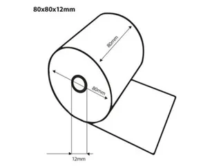 Kassarol Quantore 80x75x12mm Thermisch - 2