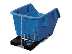PE-kiepbak,HxLxB 625x1420x920mm,0,3m³,draagverm. 150kg,blauw,vorkkoke
