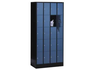 lockerkast 1950x900x480mm 4x5 vakken romp RAL7016 front RAL7016 sokkel - 1
