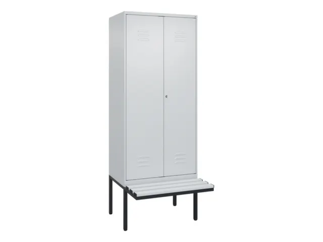 armoire vestiaire noir et blanc HxlxP 2120x800x815mm 2compart.