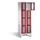 Lockerkast 1850x610x500mm 2x4 vakken Cilinderslot Poten, RAL3003