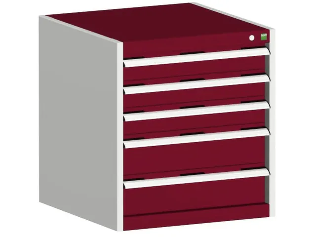 ladekast HxBxD 700x650x525mm 5laden romp RAL7035 front RAL3004