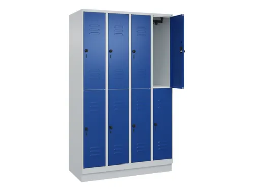 dubbeldekse locker,HxBxD 1950x1200x500mm,4x2vak.,vak B 300mm